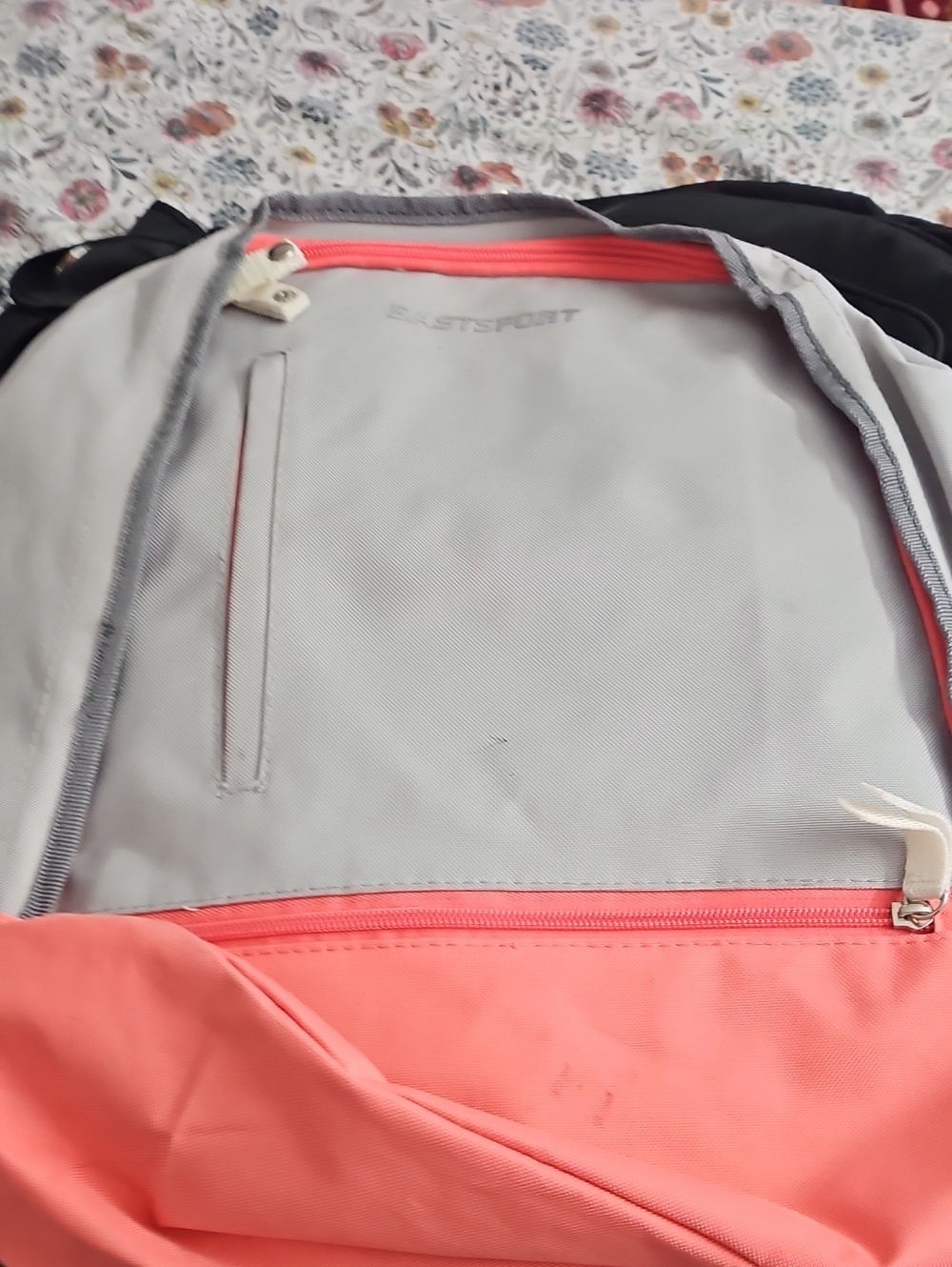 Women’s Coral and Gray Travel Backpack